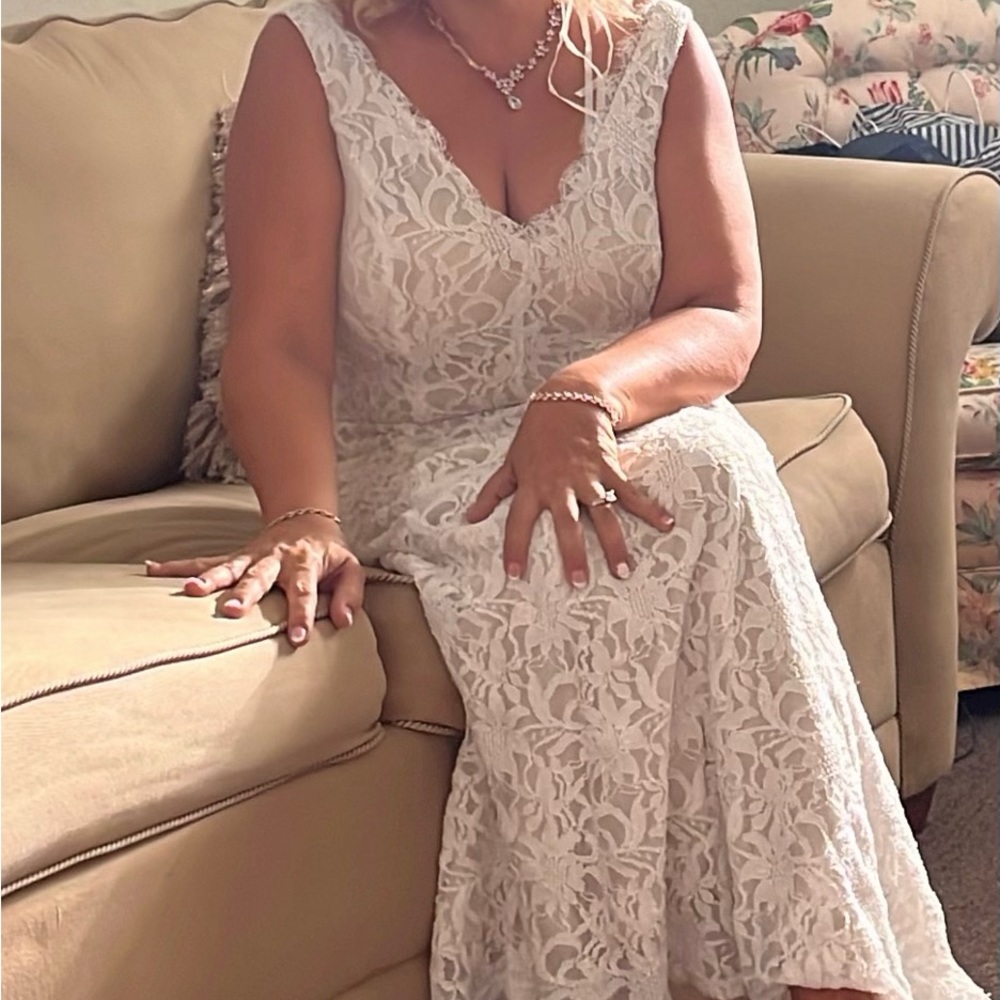 Beautiful white lace gown